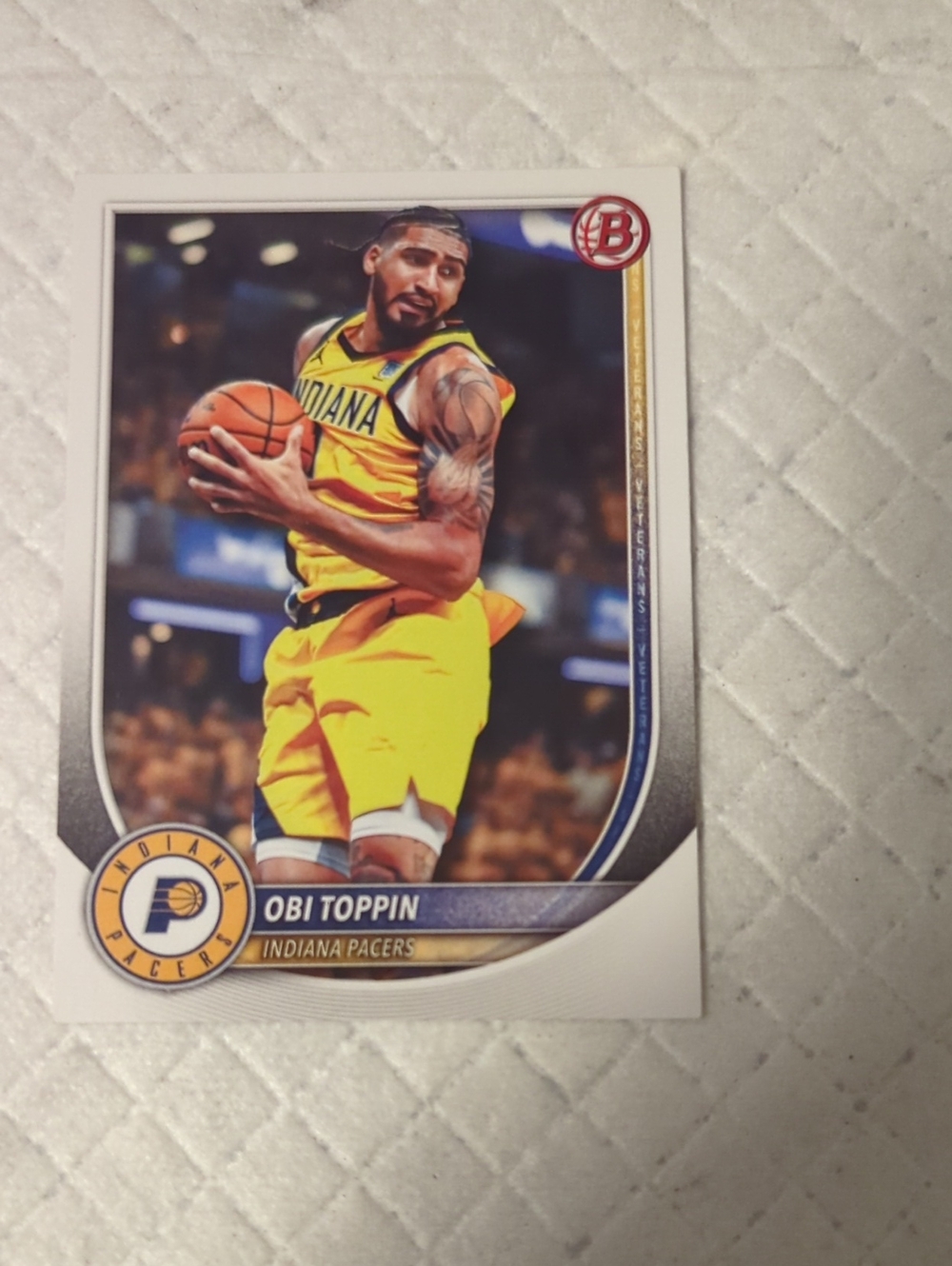 Basketball Trading Card - Yellow Indiana Pacers Jersey